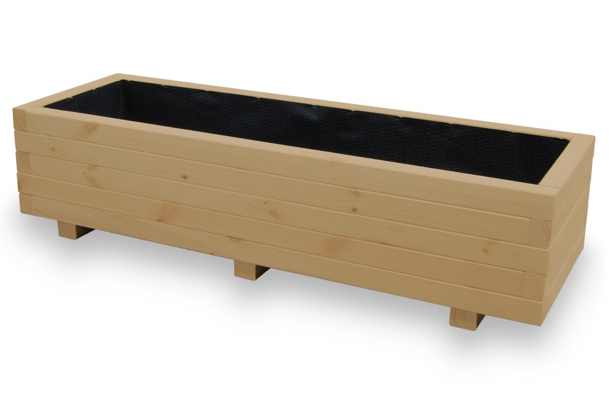 Grote houten tuin plantenbak 120 cm in light oak
