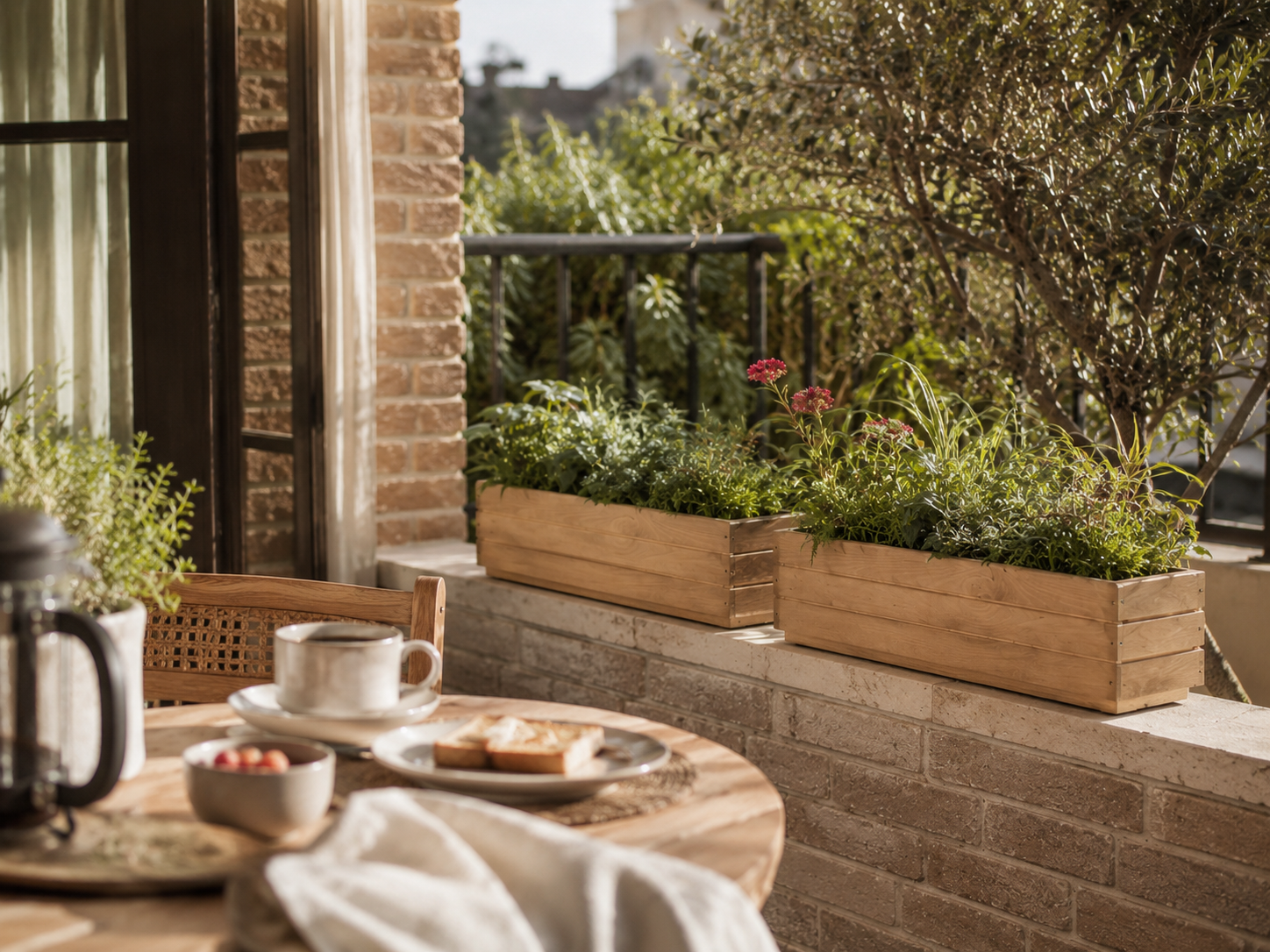 Plantenbak voor een smal balkon: maten, plaatsing en tips