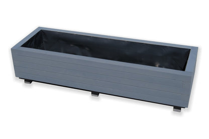 Grote houten tuin plantenbak 120 cm in antraciet