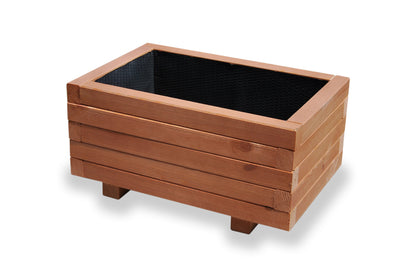 Houten tuin plantenbak 60 cm in walnoot