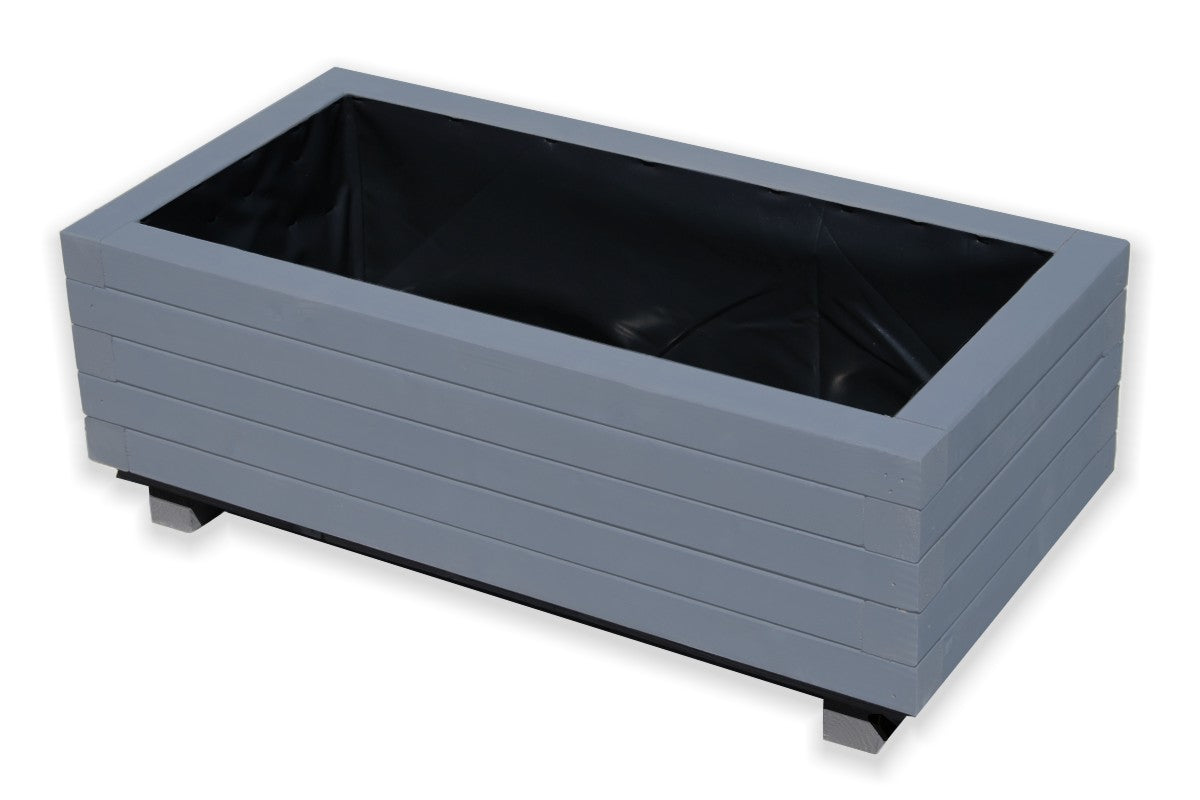 Houten tuin plantenbak 80 cm in antraciet
