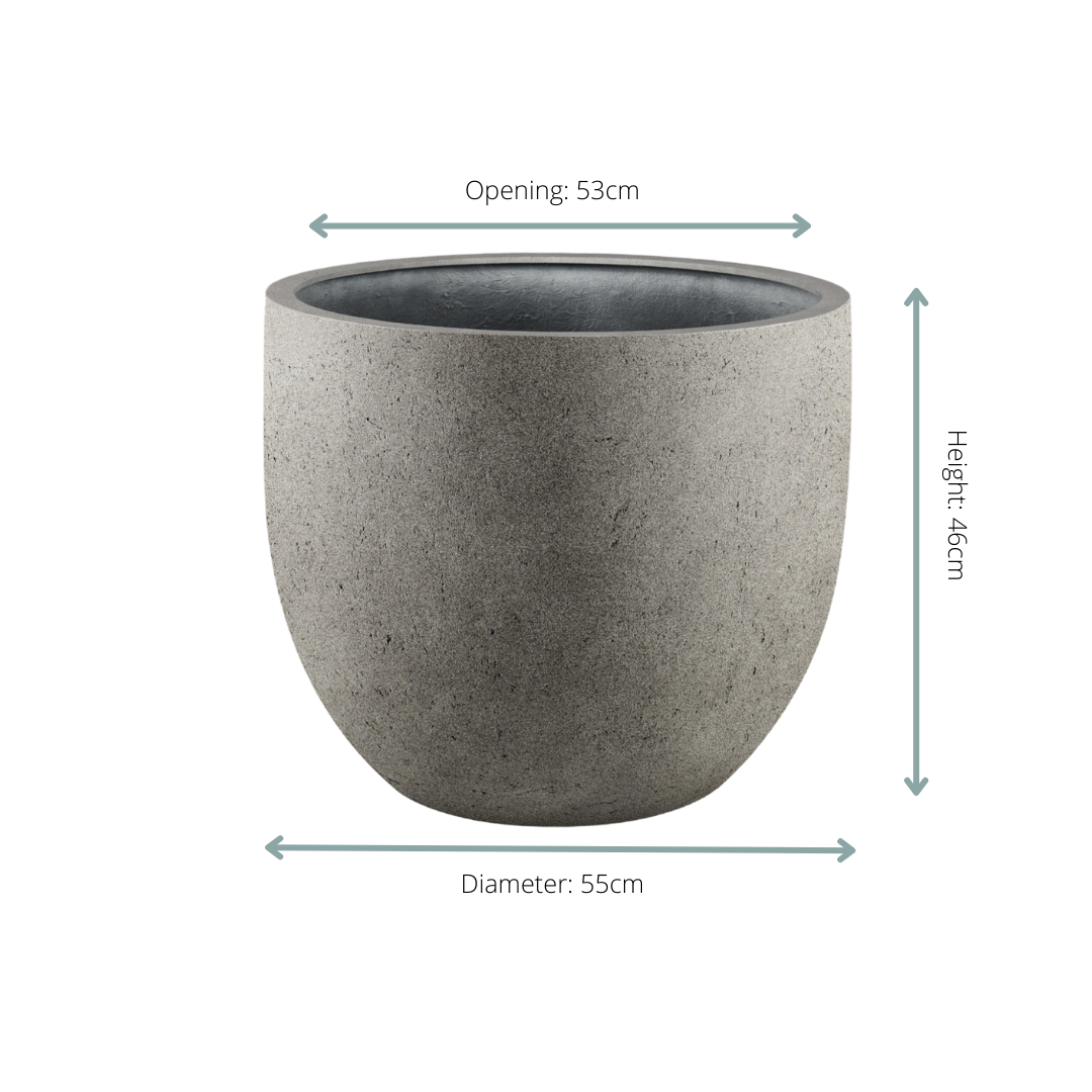 Sierpot Grigio New Egg Natural Concrete – Ø55 x 46 cm