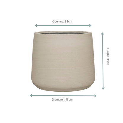 Sierpot Jumbo Patt Beige Washed – Ø45 x 38 cm