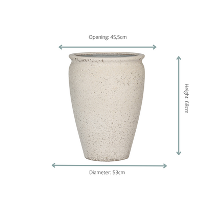 Sierpot Artemis Chalk White L – Ø53 x 68 cm