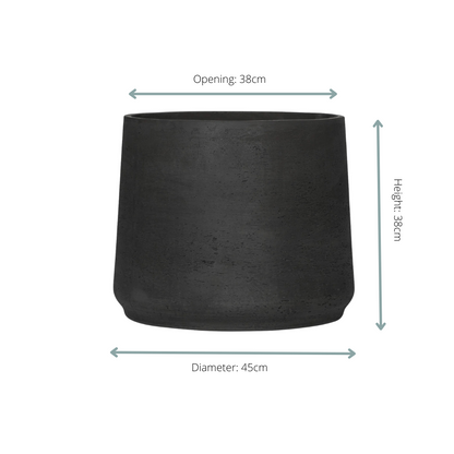 Sierpot Jumbo Patt Black Washed – Ø45 x 38 cm