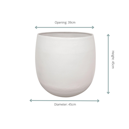 Sierpot Stijn wit – Ø45 x 45 cm