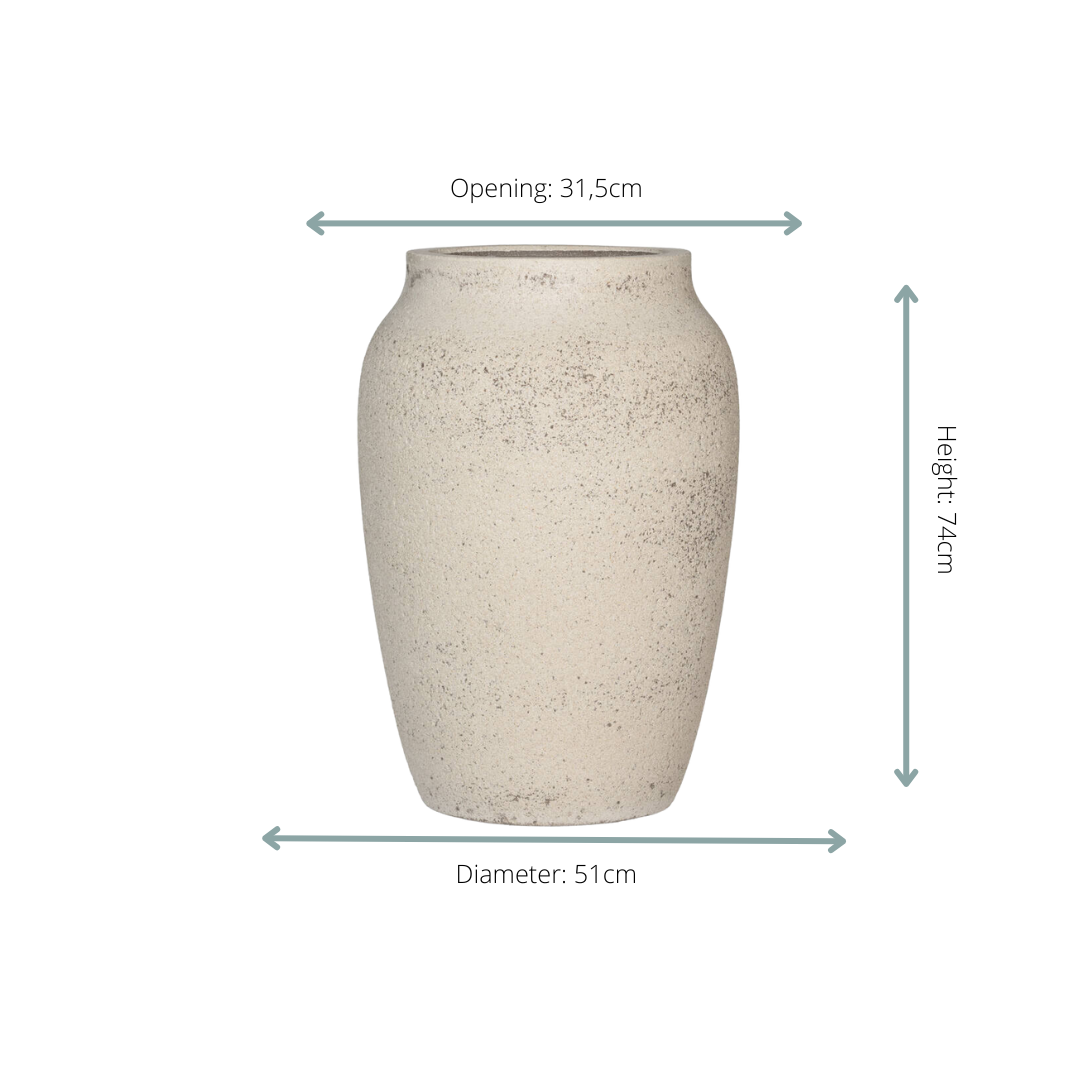 Sierpot Hera Chalk White L – Ø51 x 74 cm