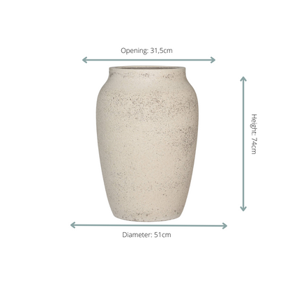 Sierpot Hera Chalk White L – Ø51 x 74 cm