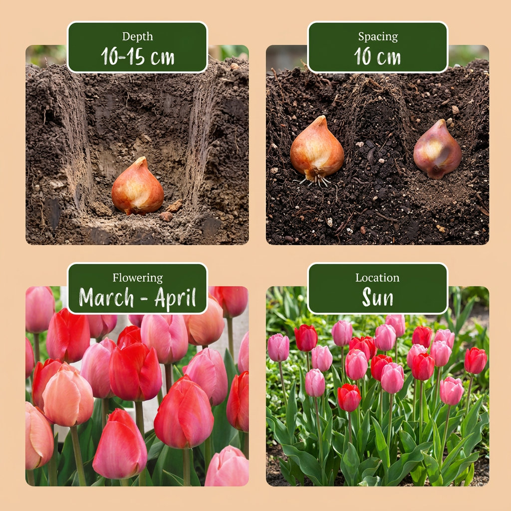 Tulp roze en rood - 320 bloembollen