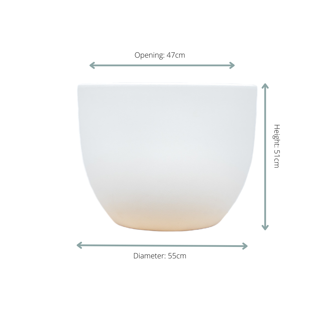 Sierpot Eggy Wit – Ø55 x 43 cm