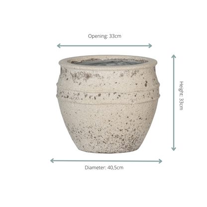 Sierpot Athena M Chalk White – Ø41 x 33 cm