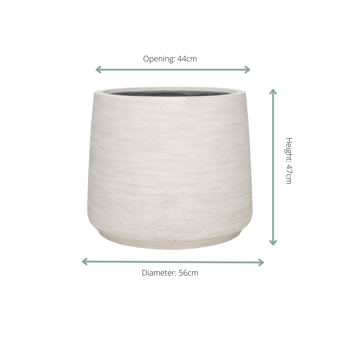 Sierpot Jumbo Patt Ivory Washed – Ø56 x 47 cm