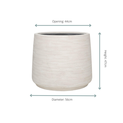 Sierpot Jumbo Patt Ivory Washed – Ø56 x 47 cm