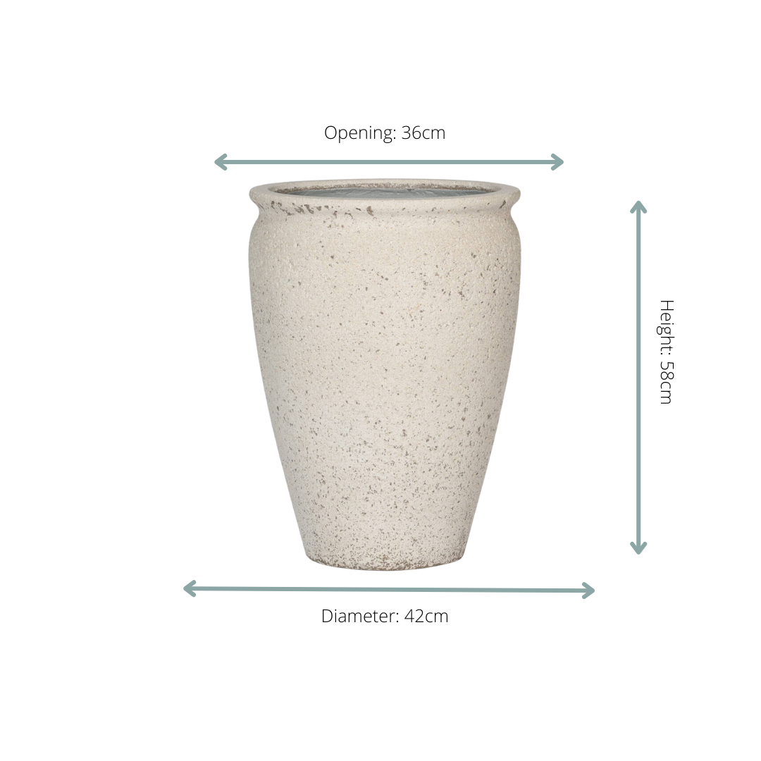 Sierpot Artemis Chalk White S – Ø42 x 58 cm