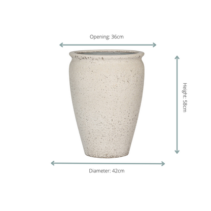 Sierpot Artemis Chalk White S – Ø42 x 58 cm