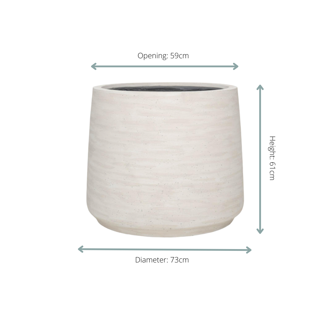 Sierpot Jumbo Patt Ivory Washed – Ø73 x 61 cm