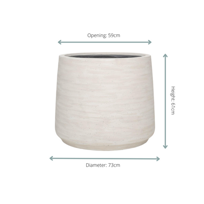Sierpot Jumbo Patt Ivory Washed – Ø73 x 61 cm