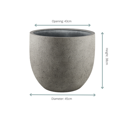 Sierpot Grigio New Egg Natural Concrete – Ø45 x 38 cm