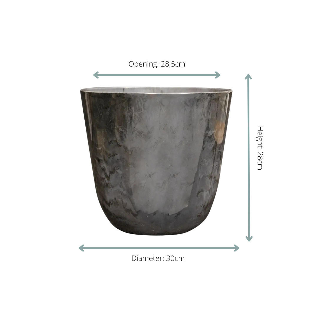 Sierpot Palermo marble grijs – Ø30 x 28 cm